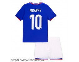 Francúzsko Kylian Mbappe #10 Domáci Detský futbalový dres ME 2024 Krátky Rukáv (+ trenírky)